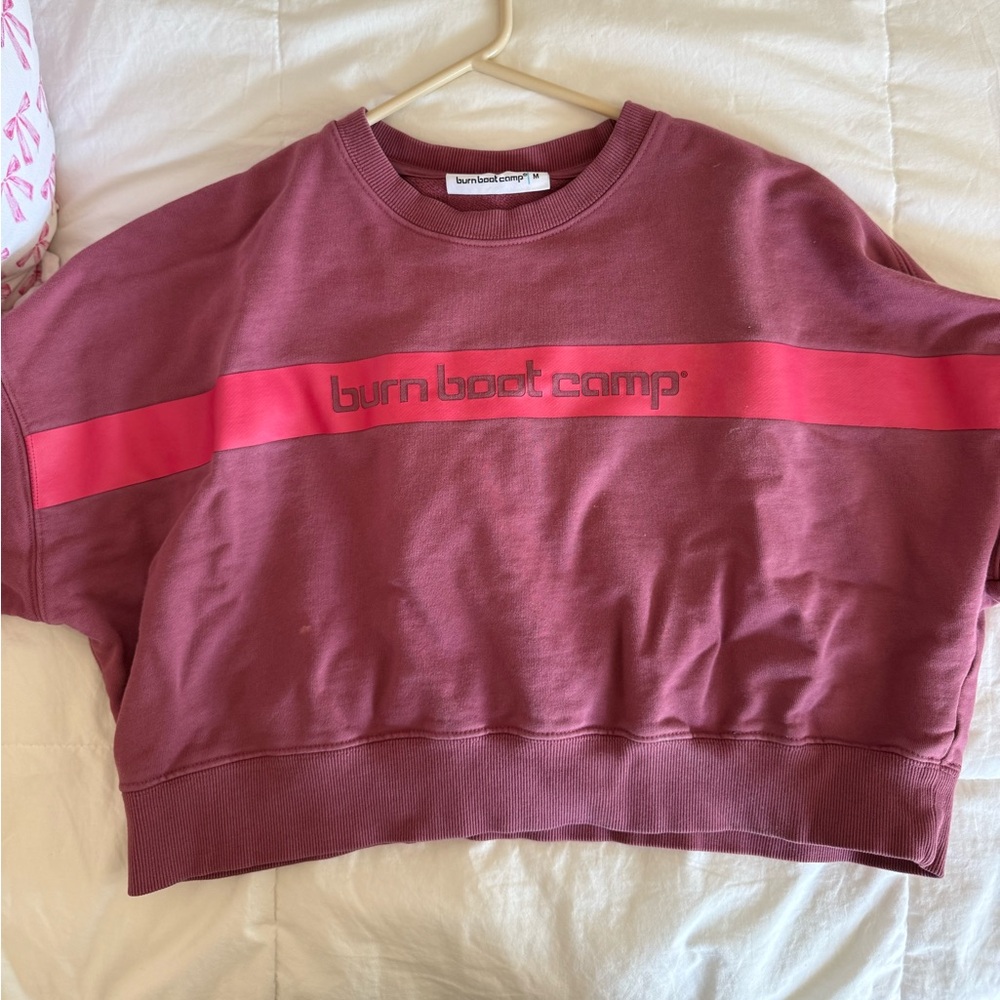 Burn Boot Camp Women's Crew Neck Sweater - Burgundy and Pink